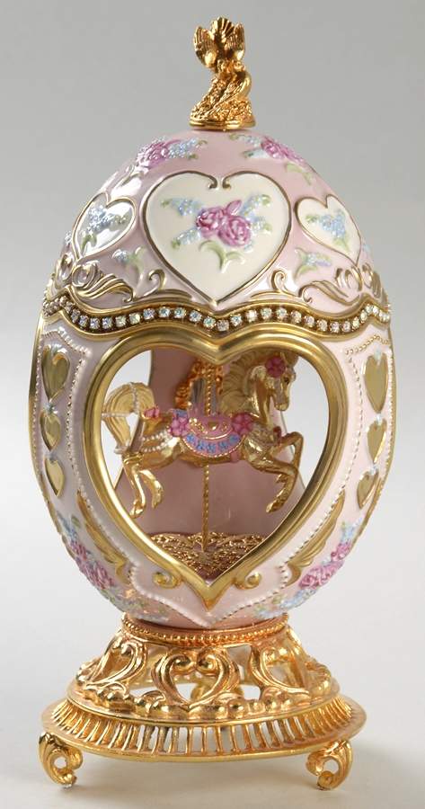 House of Faberge Summertime Musical Carousel  - No Box by Franklin Mint-1