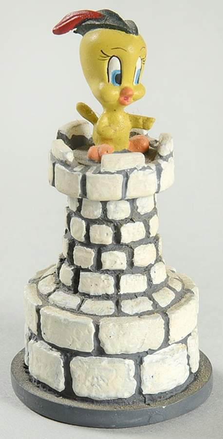 Looney Tunes Tweety-Rook - Rook1-White Chess Piece by Franklin Mint-1