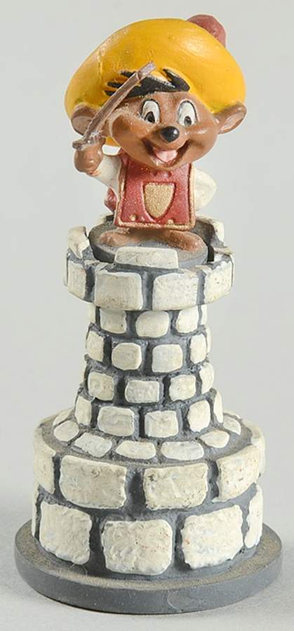 Looney Tunes Speedy Gonzales-Rook - Rook2-White Chess Piece by Franklin Mint-1