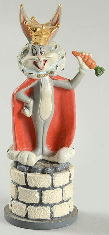 Looney Tunes Bugs Bunny-King - King-White Chess Piece by Franklin Mint-1