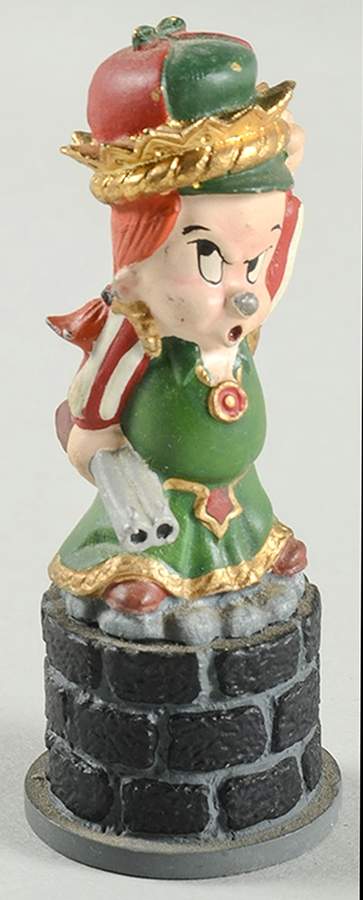 Looney Tunes Elmer Fudd-Queen - Queen-Black Chess Piece by Franklin Mint-1