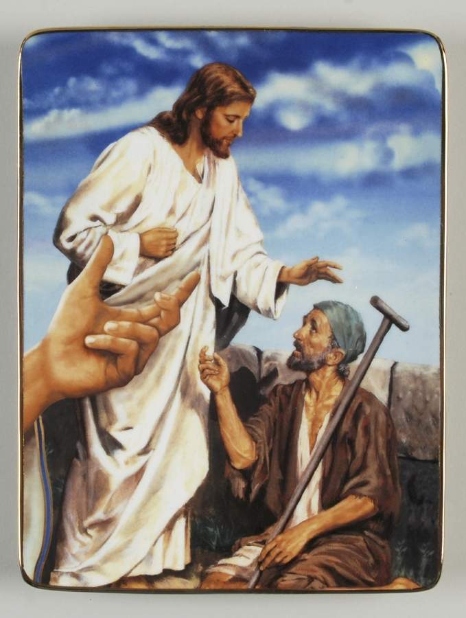 Healing Hands of Christ The Lame Shall Walk - No Box by Franklin Mint-1