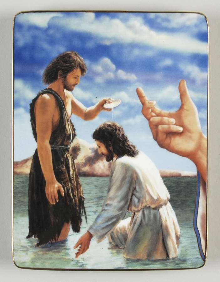 Healing Hands of Christ The Baptism Of Jesus - No Box by Franklin Mint-1