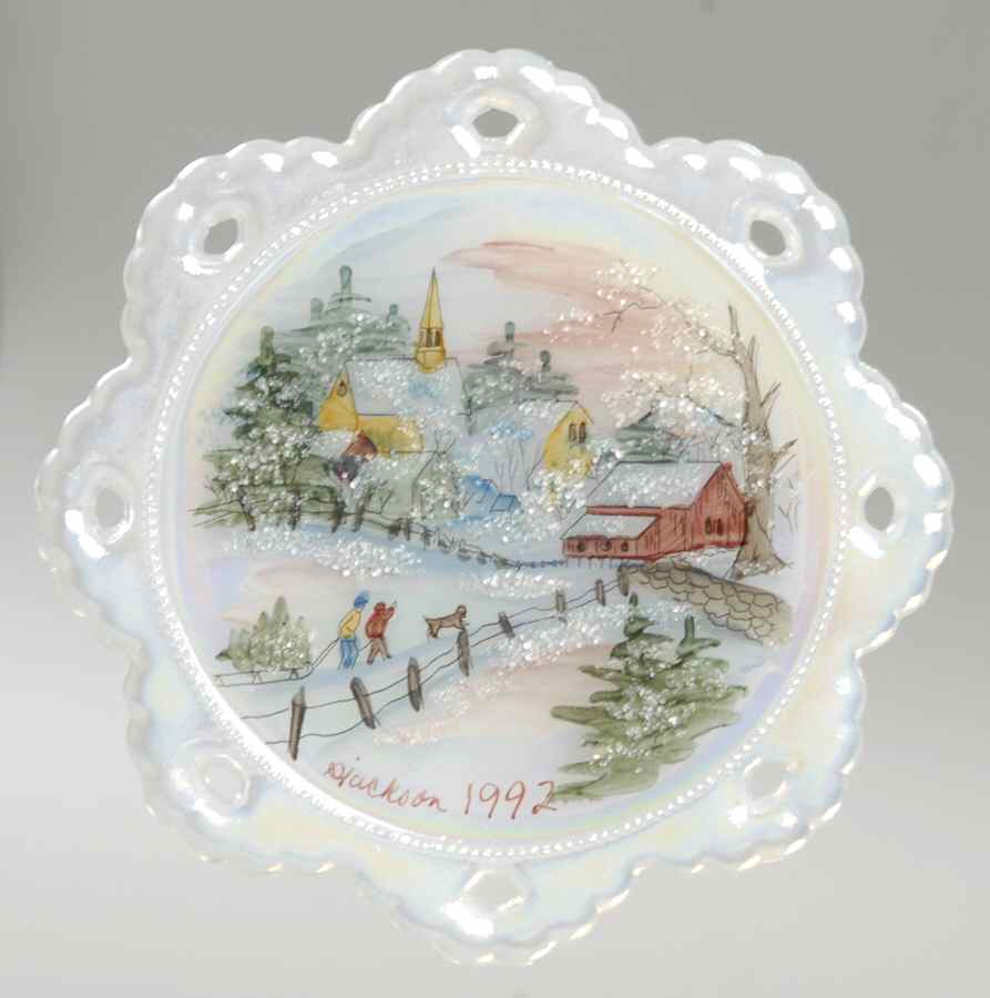 FENton Christmas Ornaments Bringing Home Christmas Tree - No Box by Fenton-1