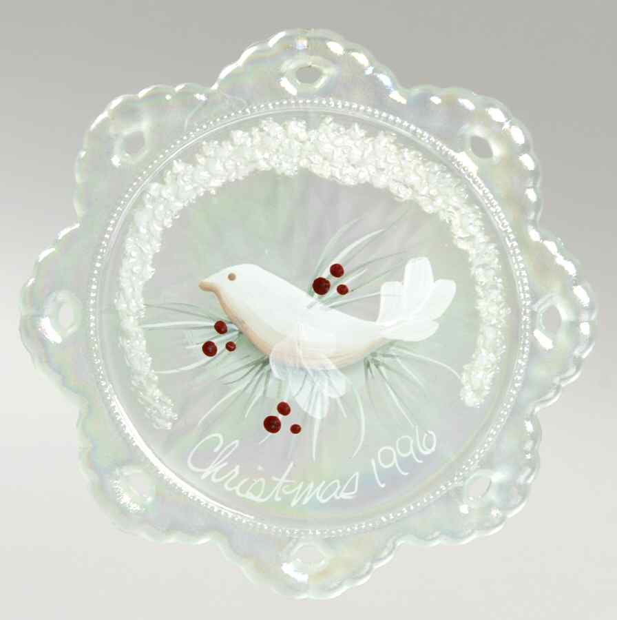 FENton Christmas Ornaments Dove - Boxed by Fenton-1