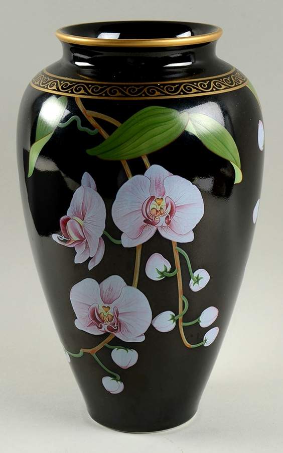 Franklin Mint Vases Vase Of The Fragrant Orchid - Boxed by Franklin Mint-1