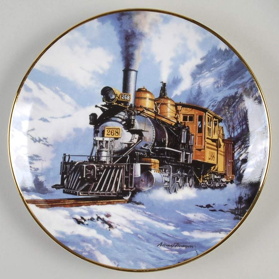 Majesty of the Rails Winter On Marshall Pass - No Box by Franklin Mint-1