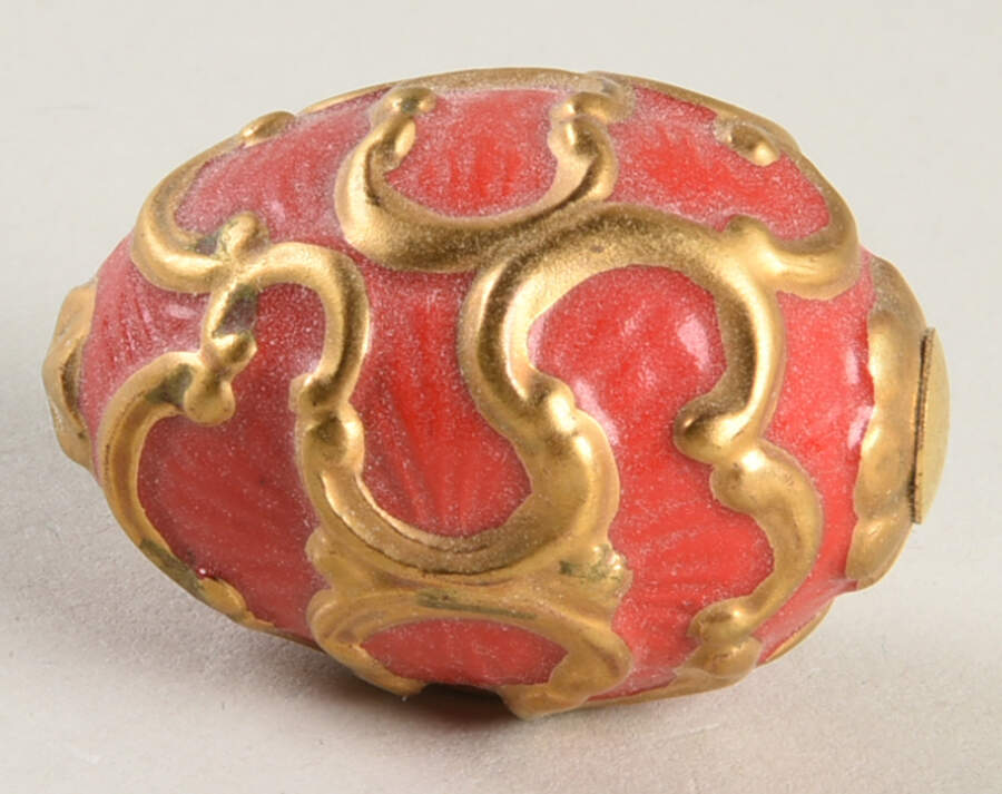 Seasons of Faberge Spring Egg - Red - No Box by Franklin Mint-1