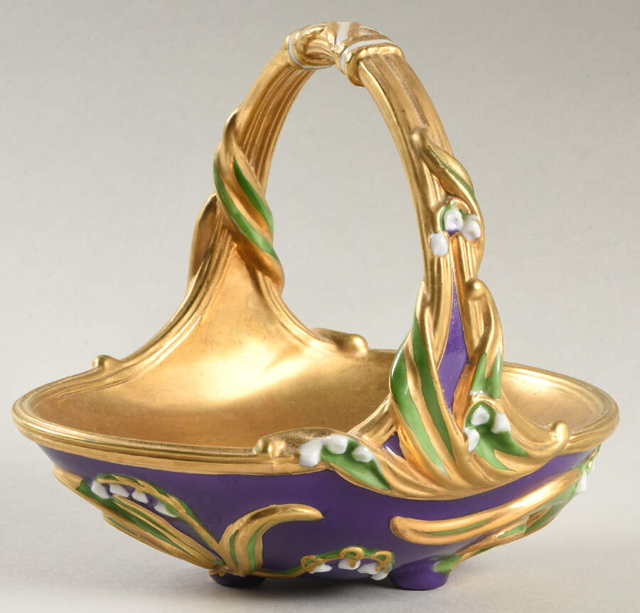 Seasons of Faberge Spring Egg Basket - Only - No Box by Franklin Mint-1