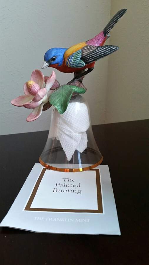 Bird Bells Painted Bunting - No Box by Franklin Mint-1