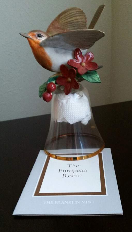 Bird Bells European Robin - No Box by Franklin Mint-1