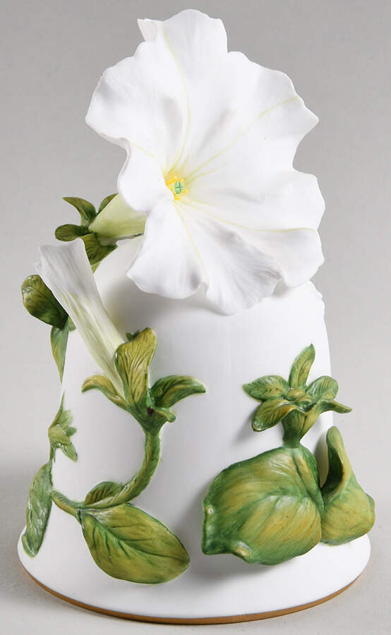 Flower Bells White Cascade Petunia - With Box by Franklin Mint-1
