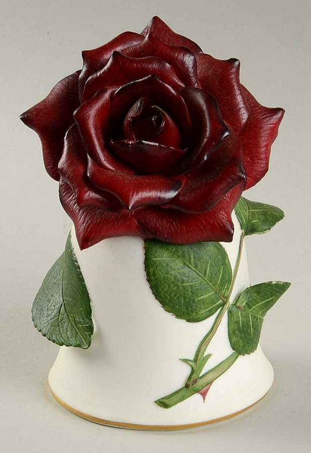 Flower Bells Royalty Rose - Boxed by Franklin Mint-1