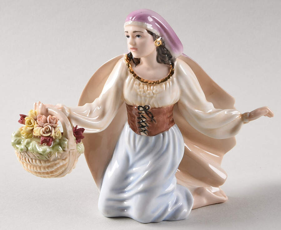 Capodimonte Rose Townswoman - No Box by Franklin Mint-1