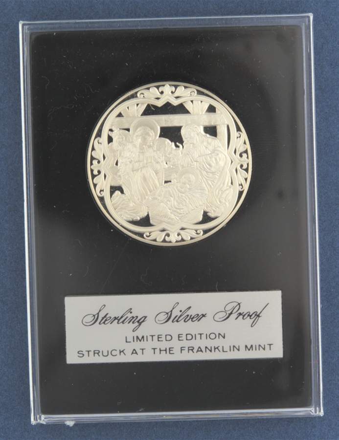 Holiday Medal Proof The First Christmas - Boxed by Franklin Mint-1