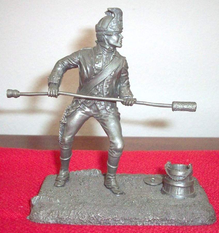 Fighting Men American Revolution Artilleryman Rhode Island - No Box by Franklin Mint-1