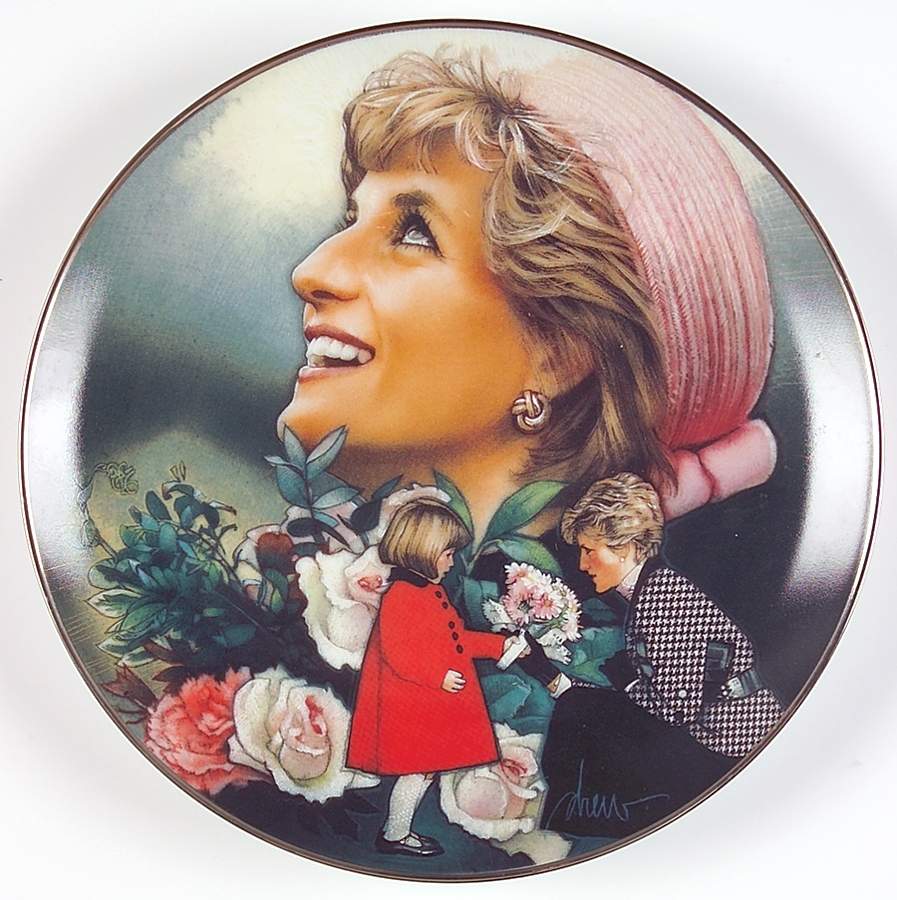Diana Princess of Wales England's Rose - No Box by Franklin Mint-1