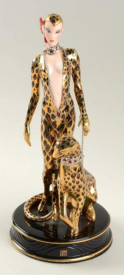 House of Erte' Leopard - No Box by Franklin Mint-1