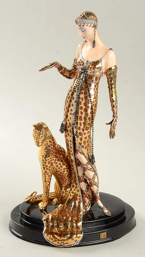 House of Erte' Ocelot - No Box by Franklin Mint-1