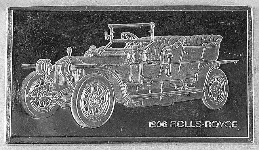 Centennial Car Ingots 1906 Rolls Royce - No Box by Franklin Mint-1