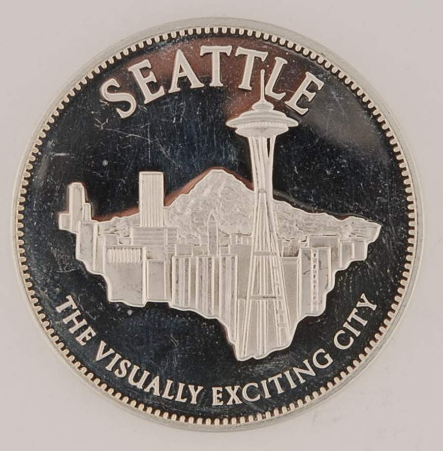 US Conference of Mayors Medals Seattle Washington - No Box by Franklin Mint-1