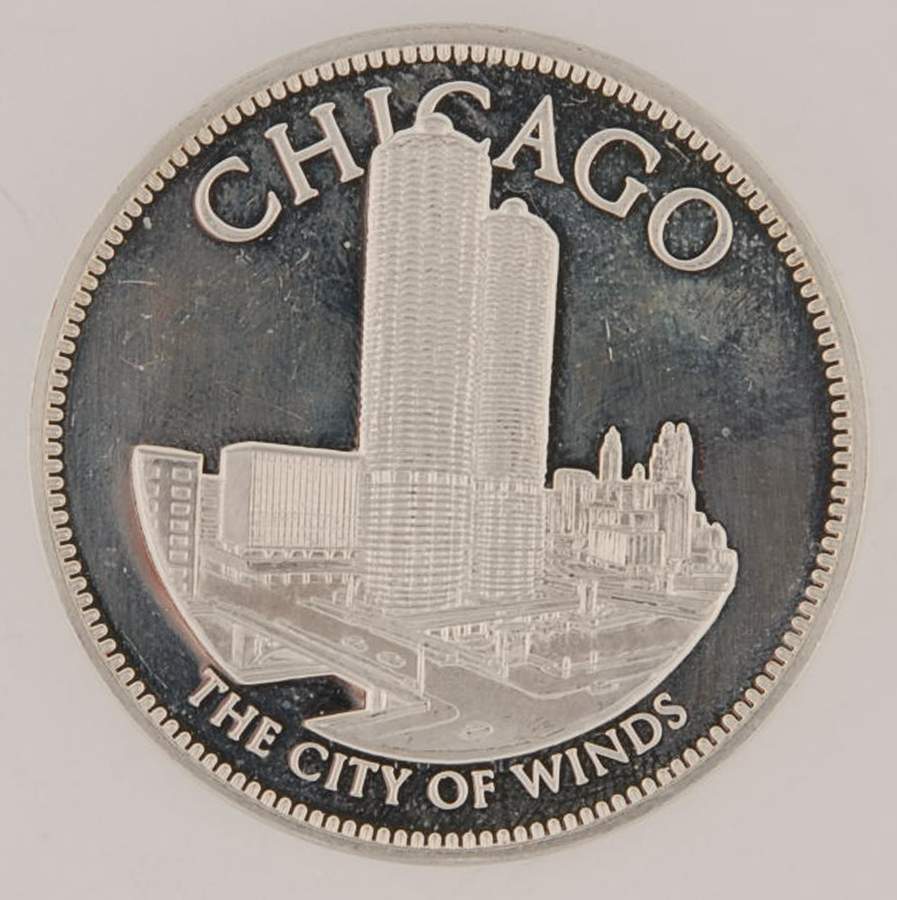 US Conference of Mayors Medals Chicago Illinois - No Box by Franklin Mint-1