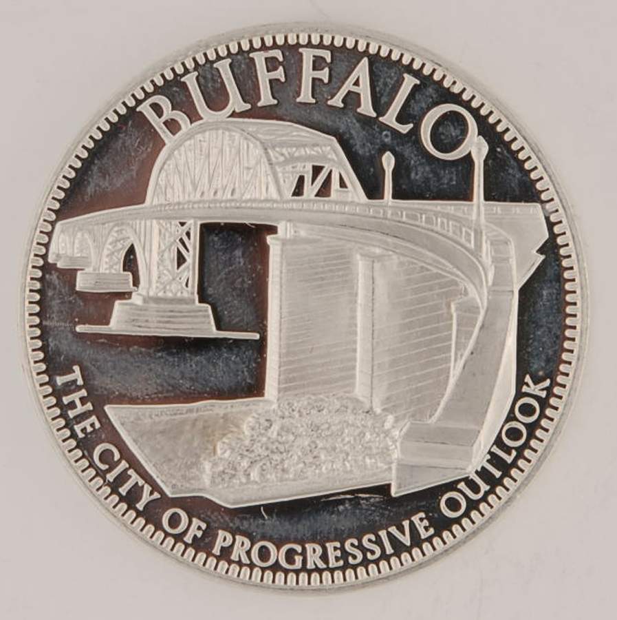 US Conference of Mayors Medals Buffalo New York - No Box by Franklin Mint-1