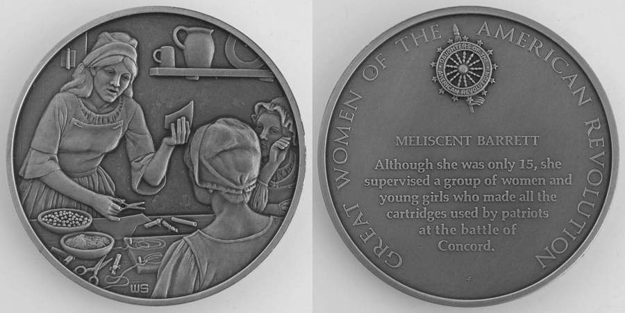 Great Women of the American Revolution Meliscent Barrett - No Box by Franklin Mint-1