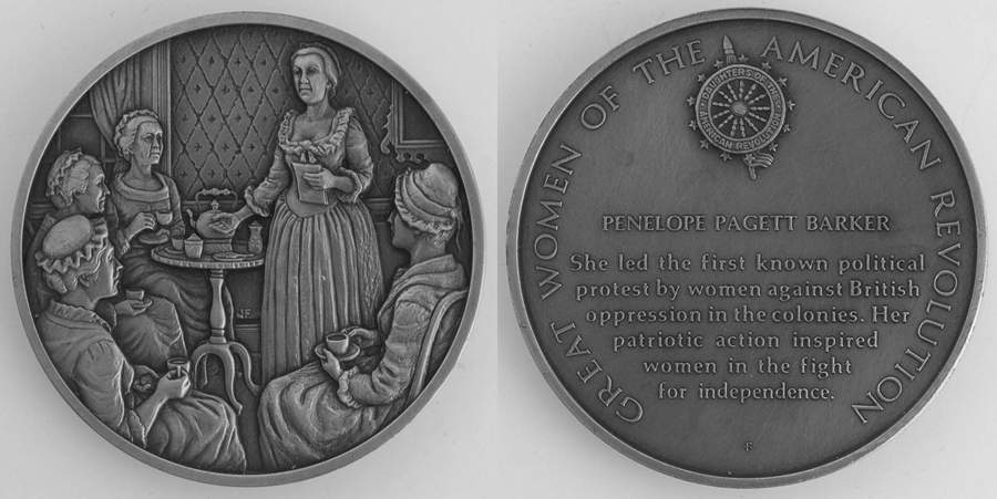 Great Women of the American Revolution Penelope Pagett Barker - No Box by Franklin Mint-1