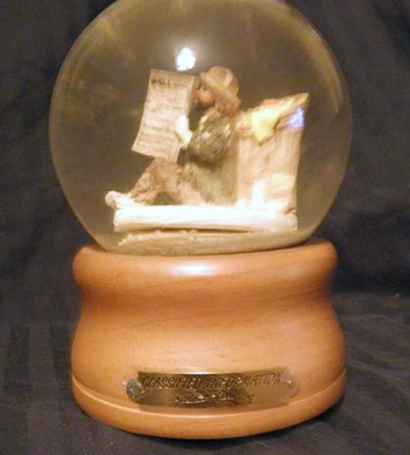 Emmett Kelly Jr Snowglobe Classified Information - Boxed by Flambro-1
