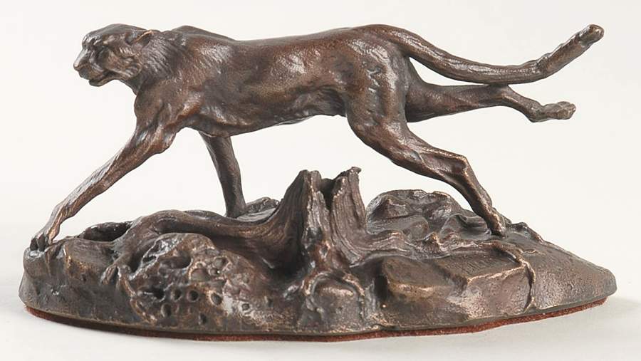 The Official African Wildlife Bronzes Cheetah - No Box by Franklin Mint-1