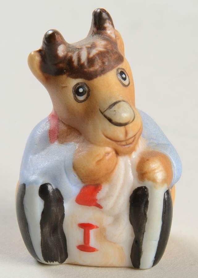 Animal Alphabet Thimbles I Is For Ibex - No Box by Franklin Mint-1