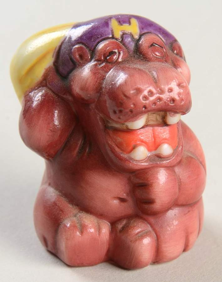 Animal Alphabet Thimbles H Is For Hippo - No Box by Franklin Mint-1