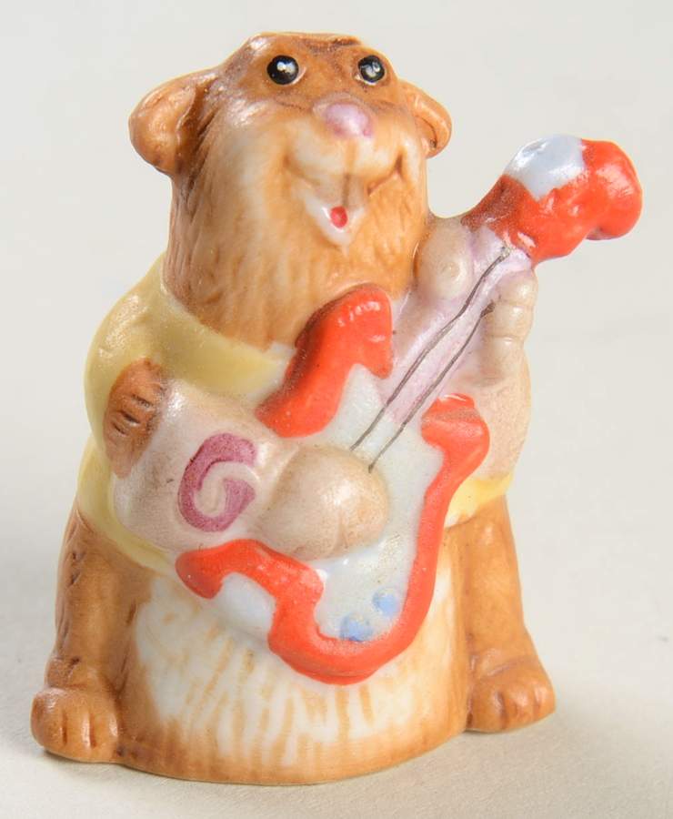 Animal Alphabet Thimbles G Is For Gopher - No Box by Franklin Mint-1