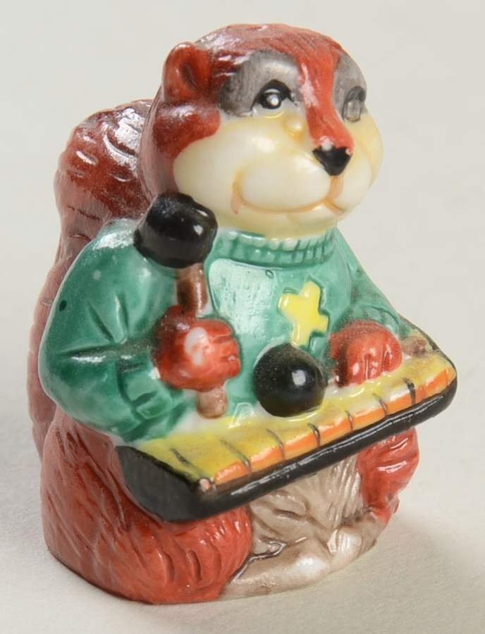 Animal Alphabet Thimbles X Is For Xerus - No Box by Franklin Mint-1