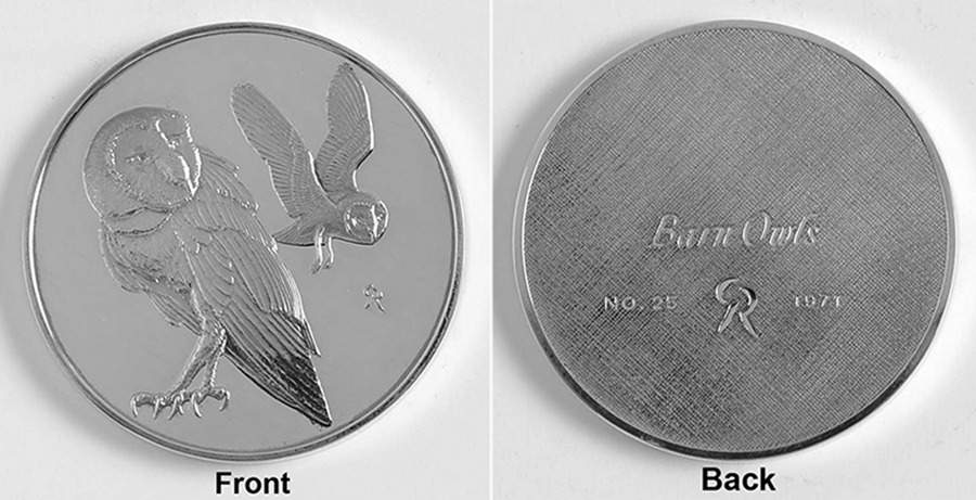 Roberts Birds Barn Owls - No Box by Franklin Mint-1