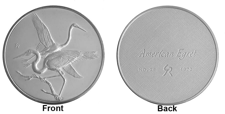 Roberts Birds American Egret - No Box by Franklin Mint-1