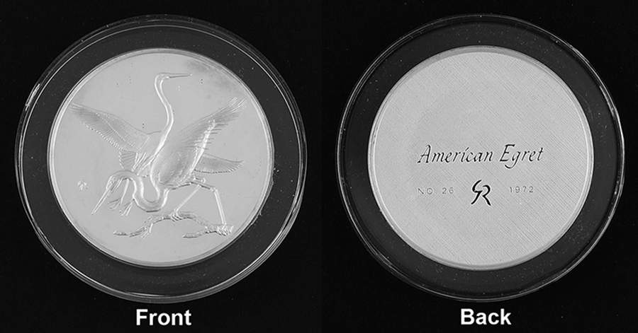 Roberts Birds American Egret - No Box by Franklin Mint-1