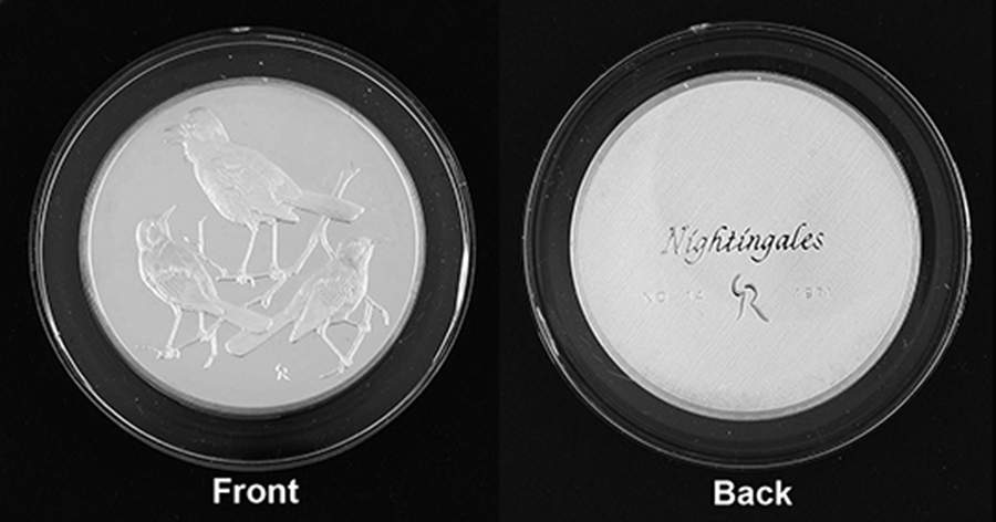 Roberts Birds Nightingales - No Box by Franklin Mint-1