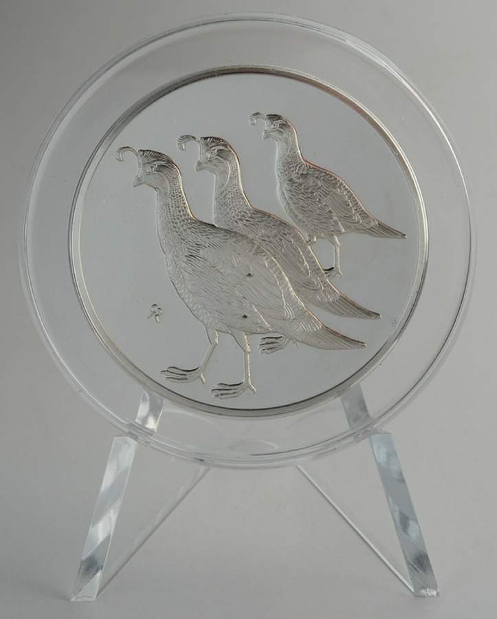 Roberts Birds California Quail - No Box by Franklin Mint-1