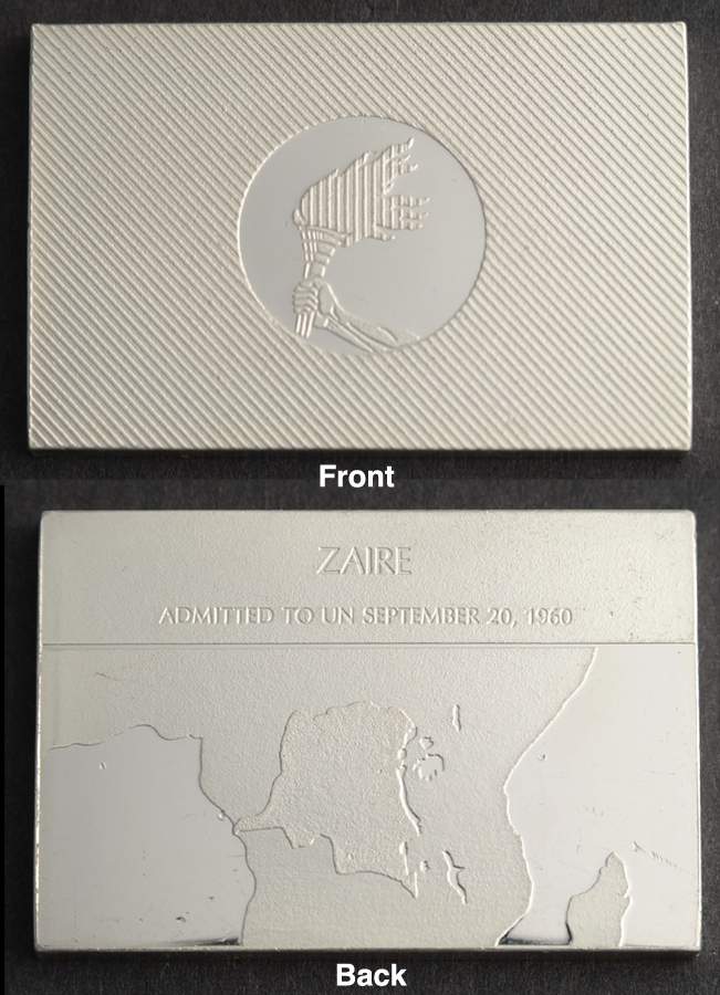 Flags of the United Nations Zaire (Democratic Repuplic Of Congo) - No Box by Franklin Mint-1