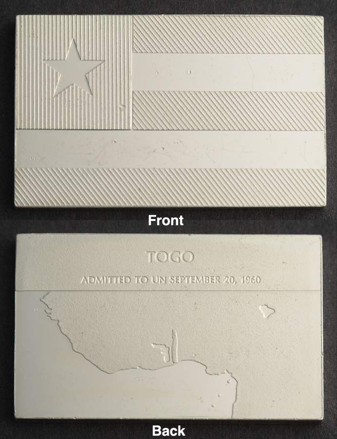 Flags of the United Nations Togo  - No Box by Franklin Mint-1