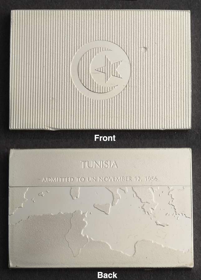 Flags of the United Nations Tunisia  - No Box by Franklin Mint-1
