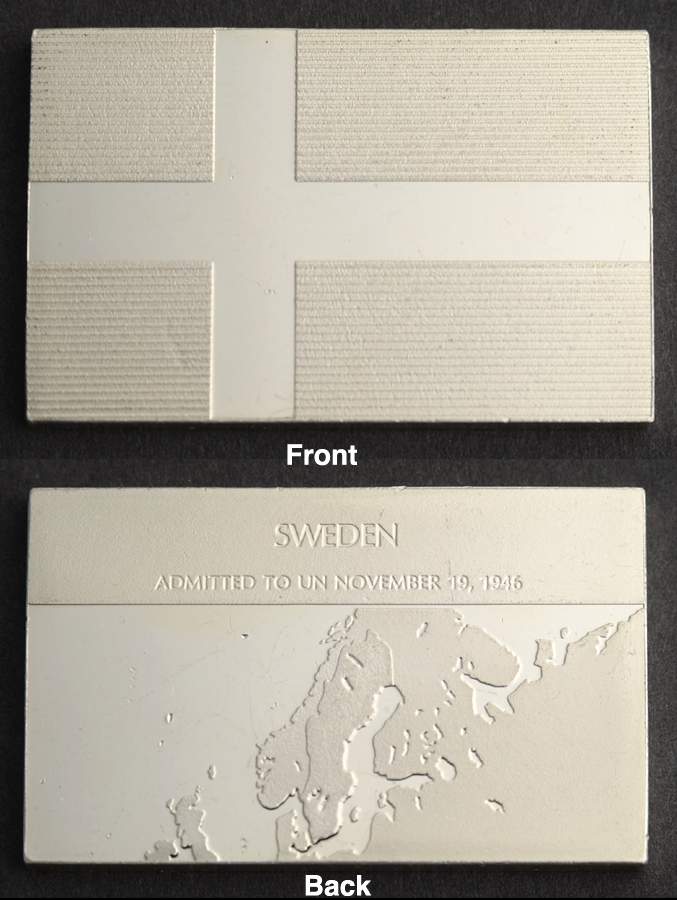 Flags of the United Nations Sweden - No Box by Franklin Mint-1