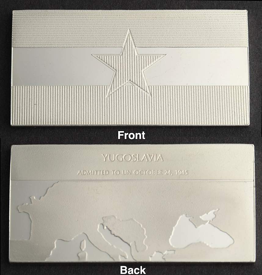 Flags of the United Nations Yugoslavia  - No Box by Franklin Mint-1