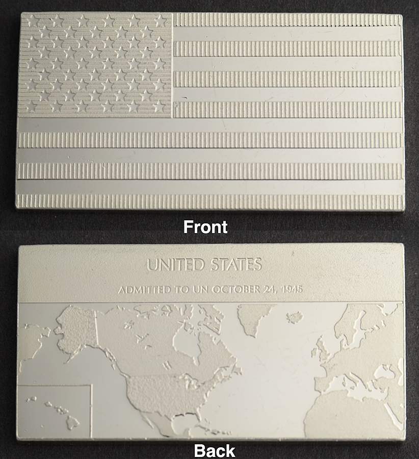 Flags of the United Nations United States - No Box by Franklin Mint-1