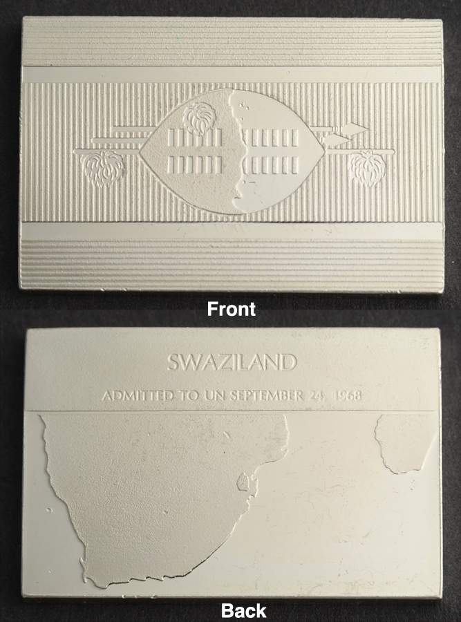 Flags of the United Nations Swaziland  - No Box by Franklin Mint-1
