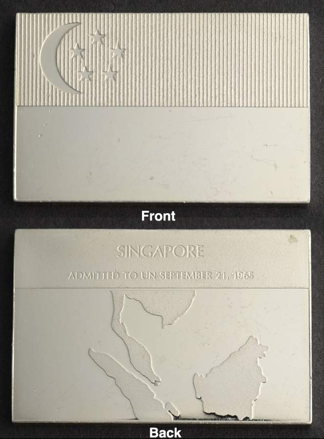 Flags of the United Nations Singapore  - No Box by Franklin Mint-1