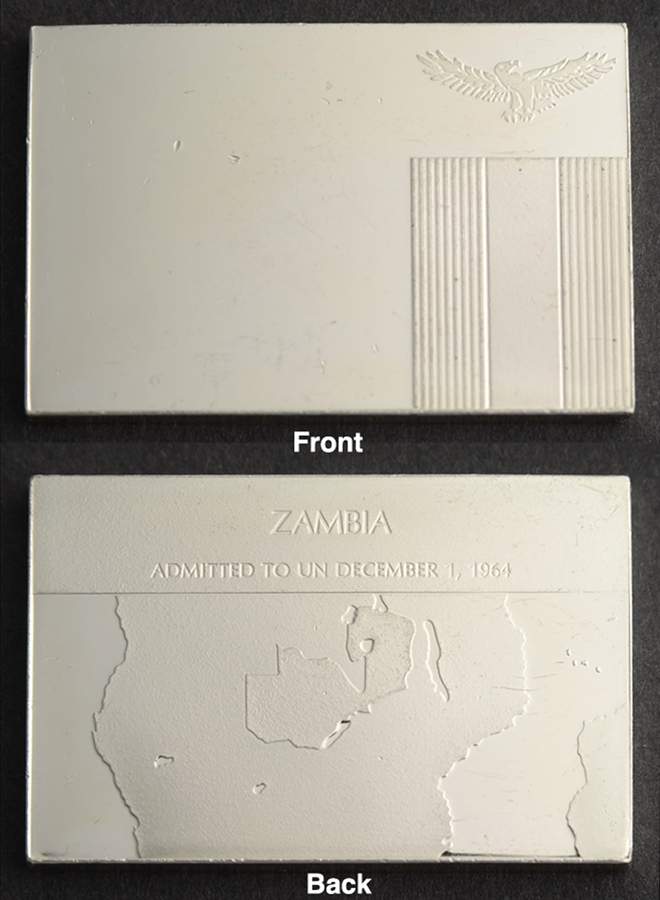 Flags of the United Nations Zambia  - No Box by Franklin Mint-1