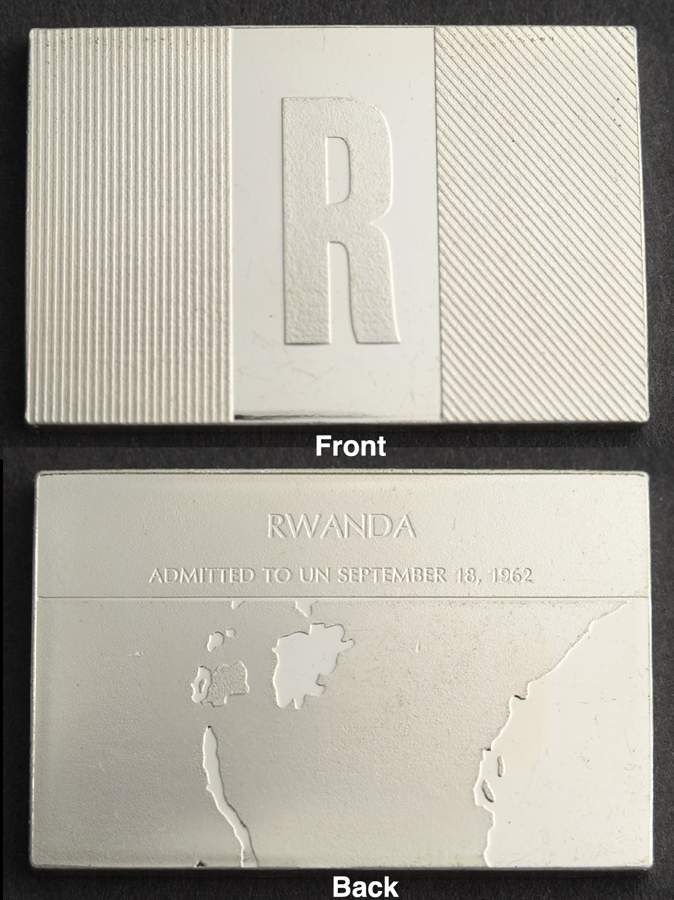 Flags of the United Nations Rwanda - No Box by Franklin Mint-1